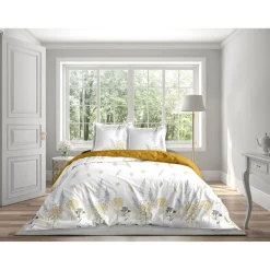 PARURE FRENCH CHIC GRIS OCRE + 2 TAIES