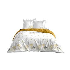 PARURE FRENCH CHIC GRIS OCRE + 2 TAIES