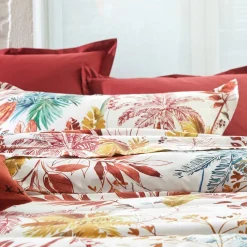 Parure Housse de Couette et 2 Taies d'oreiller PALMERAIE - Tomette