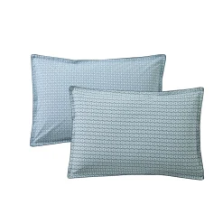 Parure Housse de couette + 2 taies 65 x 65 percale DANDY Sauge