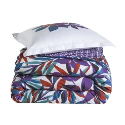 Parure Housse de couette + 2 taies 65 x 65 percale EQUINOXE Violine