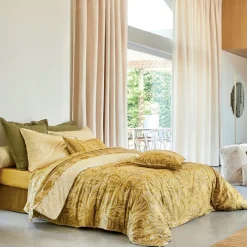 Parure Housse de Couette Taies d'oreiller Jaune Soleil VIRTUOSO