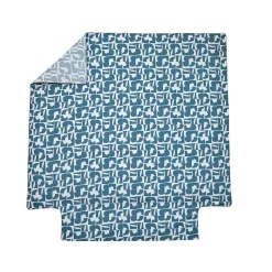 Parure Housse de couette + 2 taies 65 x 65 CRAFT Bleu paon