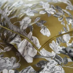 Parure Housse de couette + 2 taies 65 x 65 satin IMPERIAL Olive