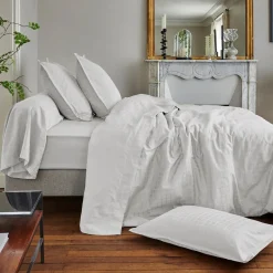 Parure Housse de Couette et 2 Taies PALACE d'oreiller Blanc