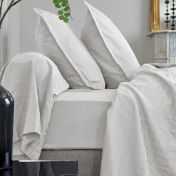Parure Housse de Couette et 2 Taies PALACE d'oreiller Blanc