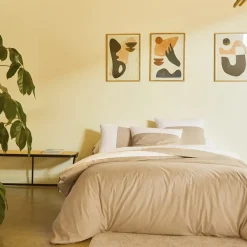Parure Housse de Couette + 2 Taies d'Oreiller DUO Chanvre