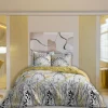 PARURE HOUSSE DE COUETTE DECOR CHIC OCRE 240 X 220 + 2 TAIES