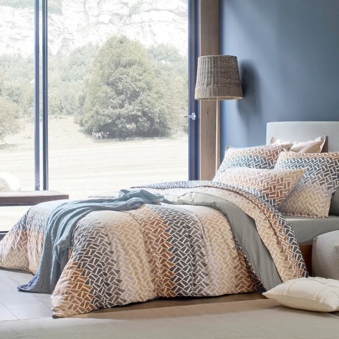 Parure Housse de Couette 2 Taies d'oreiller NUANCES - Perles