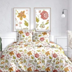 PARURE JOLIE FLEUR MULTICOLORE 240 x 220 + 2 TAIES