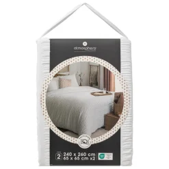 Parure polycoton banc
