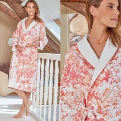 Peignoir CERIPEIGN corail en coton
