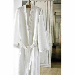 Peignoir bain nid d'abeille MANOIR Blanc