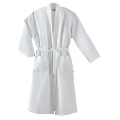 Peignoir bain nid d'abeille MANOIR Blanc