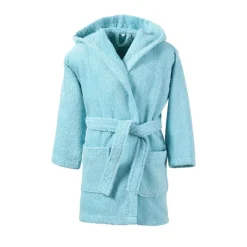 Peignoir de bain pour enfant 4 ans en Coton peigné LAUREAT Bleu aqua