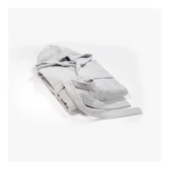Peignoir de voyage RANGER, à capuche 300g, Gris argenté