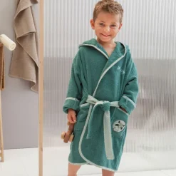 Peignoir enfant bleu PETITES BETES en coton