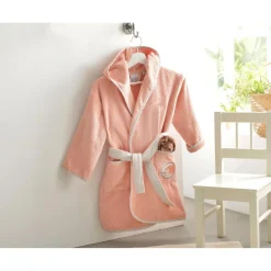 Peignoir enfant rose PETITES BETES en coton
