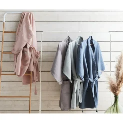 Peignoir Kimono Bleu Mineral ORGANIC