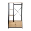 Penderie avec étagères et rangements 2 portes en bois Beige