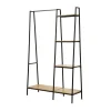 Penderie Industrielle 1 Tablette Basse et 4 Étagères en bois Beige