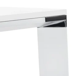 Petit bureau droit design 'XLINE' en bois blanc