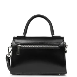 Petit sac à main en cuir noir Suave Even
