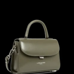 Petit sac à main kaki fumé en cuir