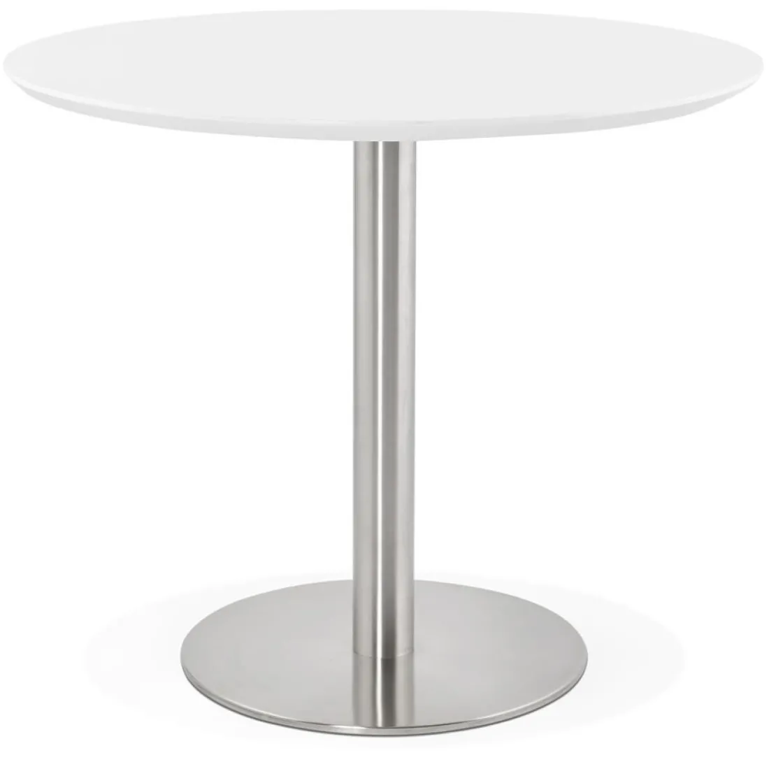 Petite table de bureau ou à diner ronde 'INDIANA' blanche