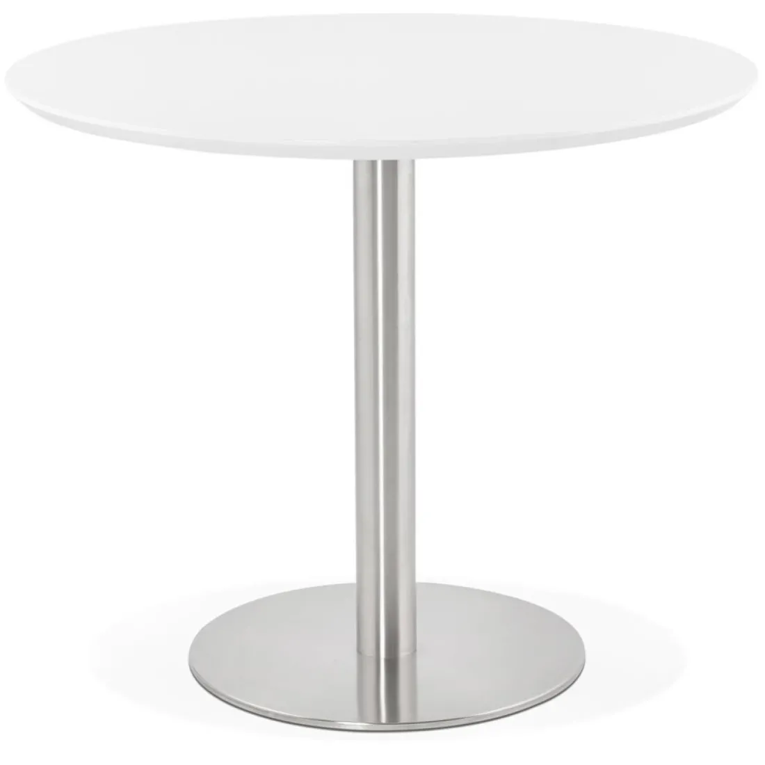 Petite table de bureau ou à diner ronde 'INDIANA' blanche