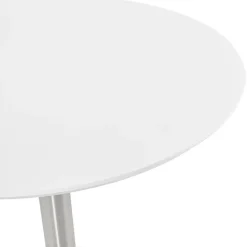 Petite table de bureau ou à diner ronde 'INDIANA' blanche