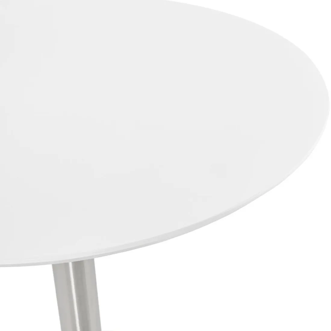 Petite table de bureau ou à diner ronde 'INDIANA' blanche