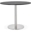 Petite table de bureau ou à diner ronde 'DALLAS' noire