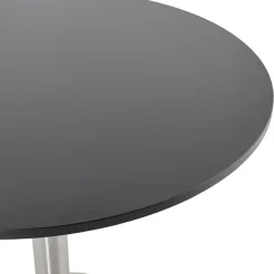 Petite table de bureau ou à diner ronde 'DALLAS' noire