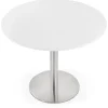 Petite table de bureau ou à diner ronde 'DALLAS' blanche