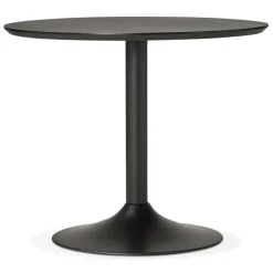 Petite table de bureau ou à diner ronde 'CHEF' noire