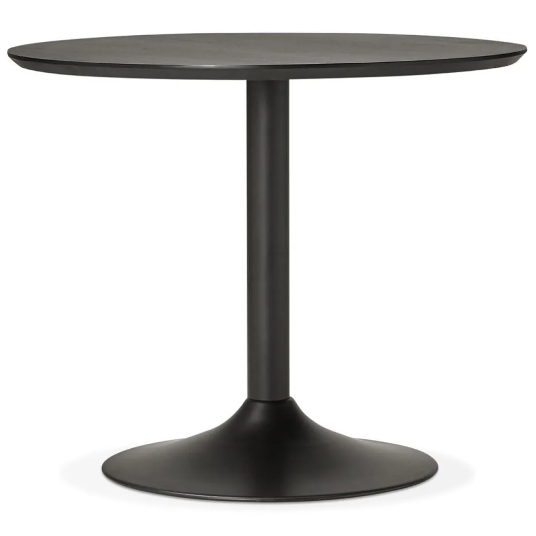 Petite table de bureau ou à diner ronde 'CHEF' noire