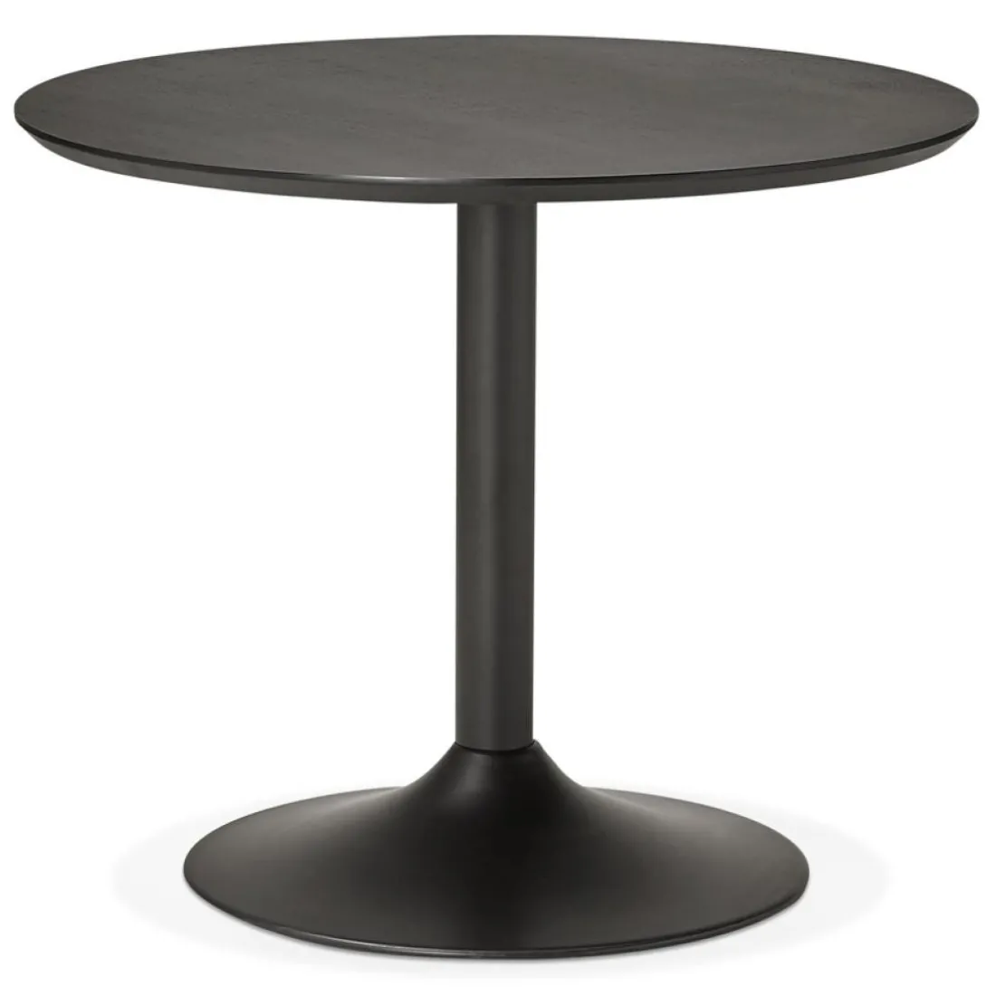 Petite table de bureau ou à diner ronde 'CHEF' noire