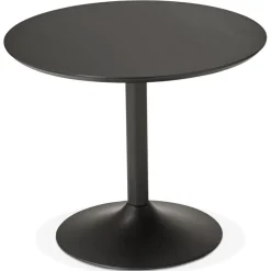 Petite table de bureau ou à diner ronde 'CHEF' noire