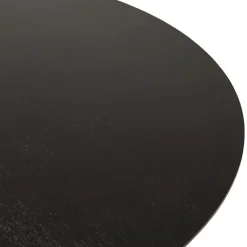 Petite table de bureau ou à diner ronde 'CHEF' noire
