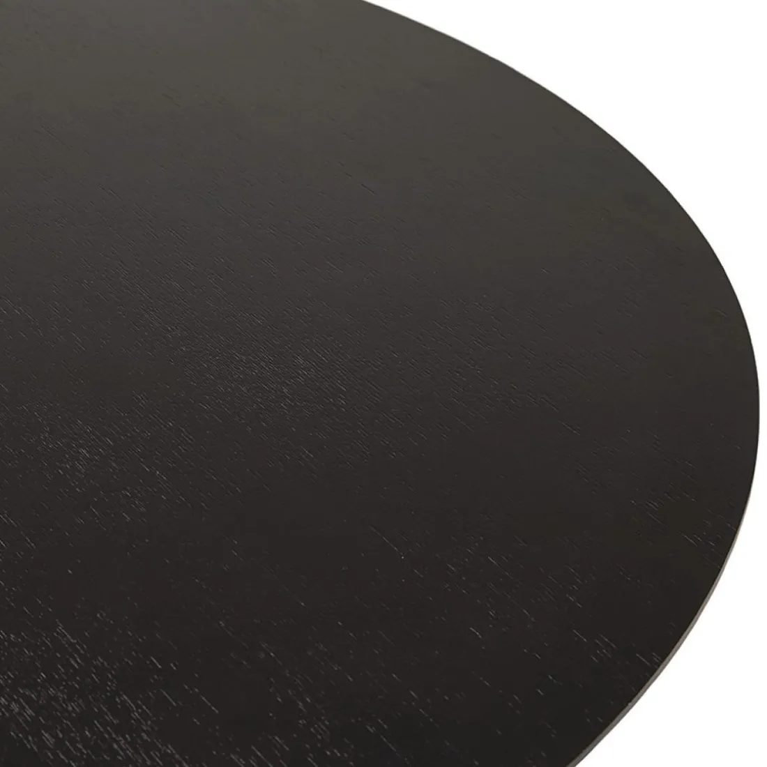 Petite table de bureau ou à diner ronde 'CHEF' noire
