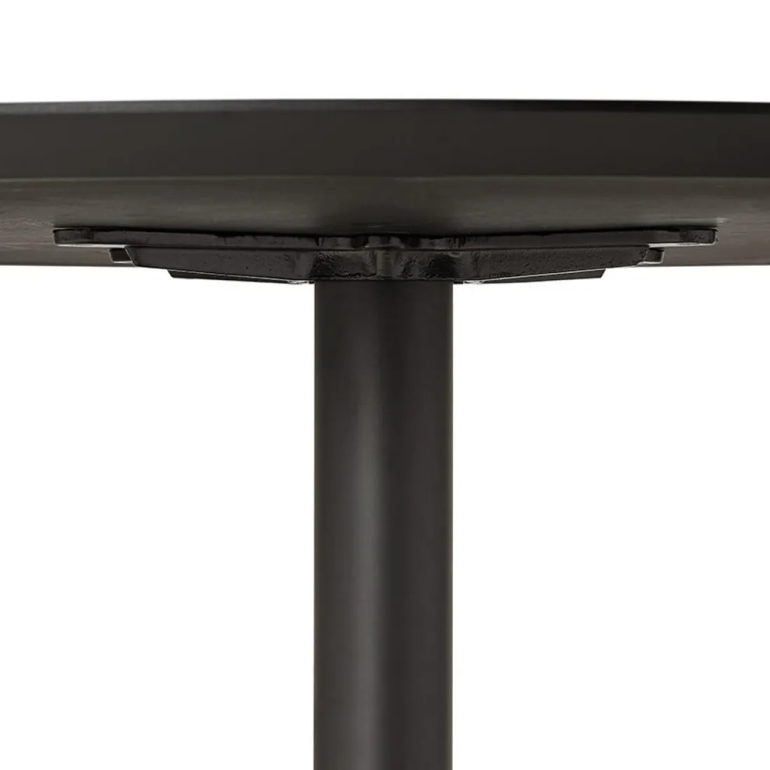 Petite table de bureau ou à diner ronde 'CHEF' noire
