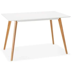 Petite table ou bureau design 'MARIUS' blanche style scandinave