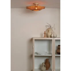 Plafonnier Madura bambou abat-jour naturel marron