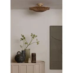 Plafonnier Madura bambou abat-jour naturel marron