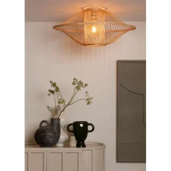 Plafonnier Maui bambou abat-jour naturel