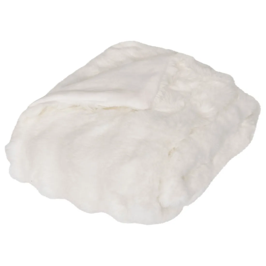 Plaid fausse fourrure 3D Zephy - blanc