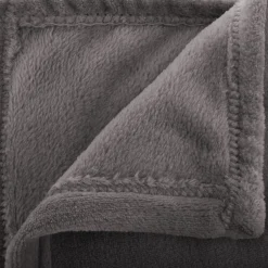 Plaid flanel gris foncé 130X180