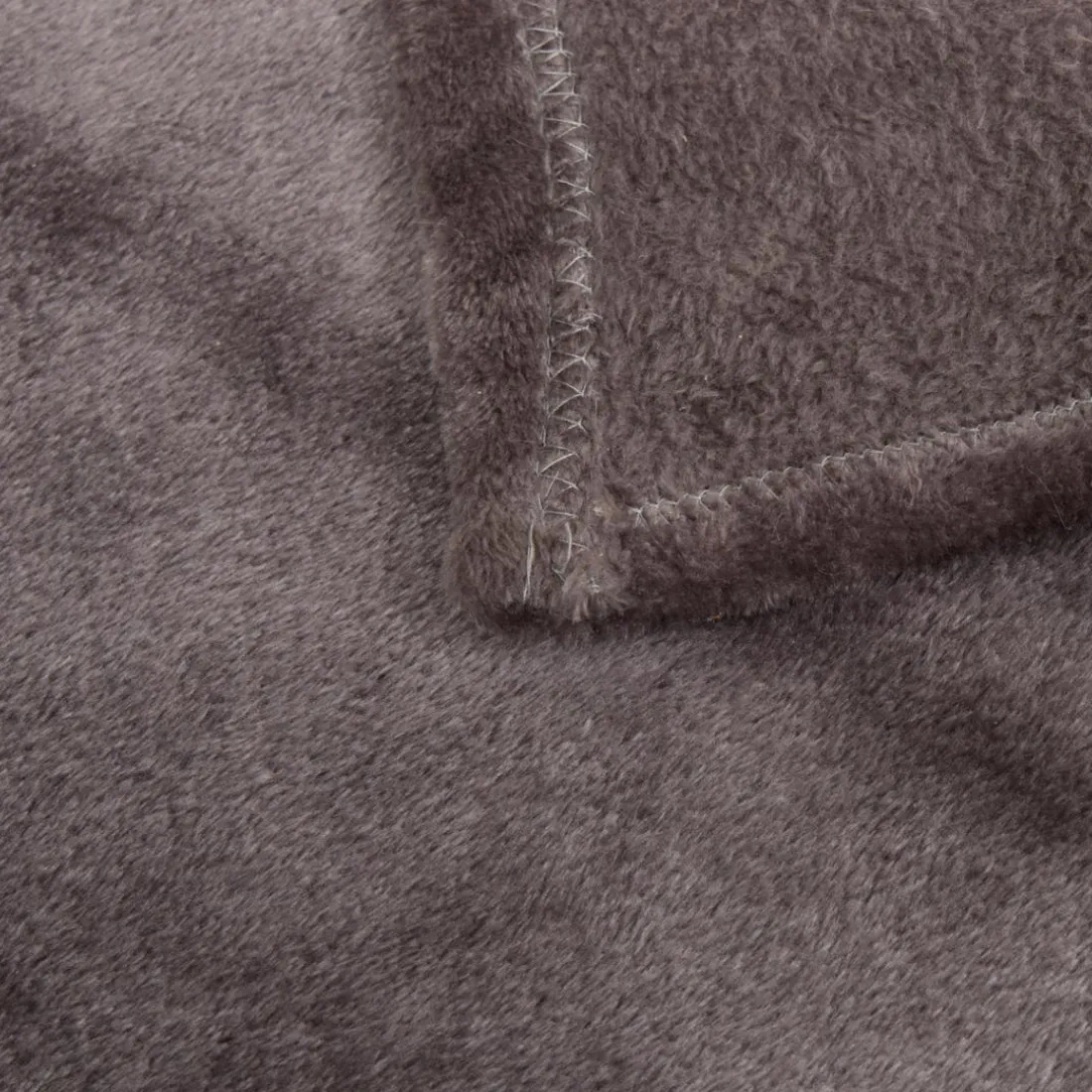 Plaid flanelle Ollis 260x240cm - gris foncé