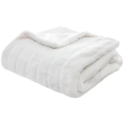 Plaid fourrure manoir blanc 120X160